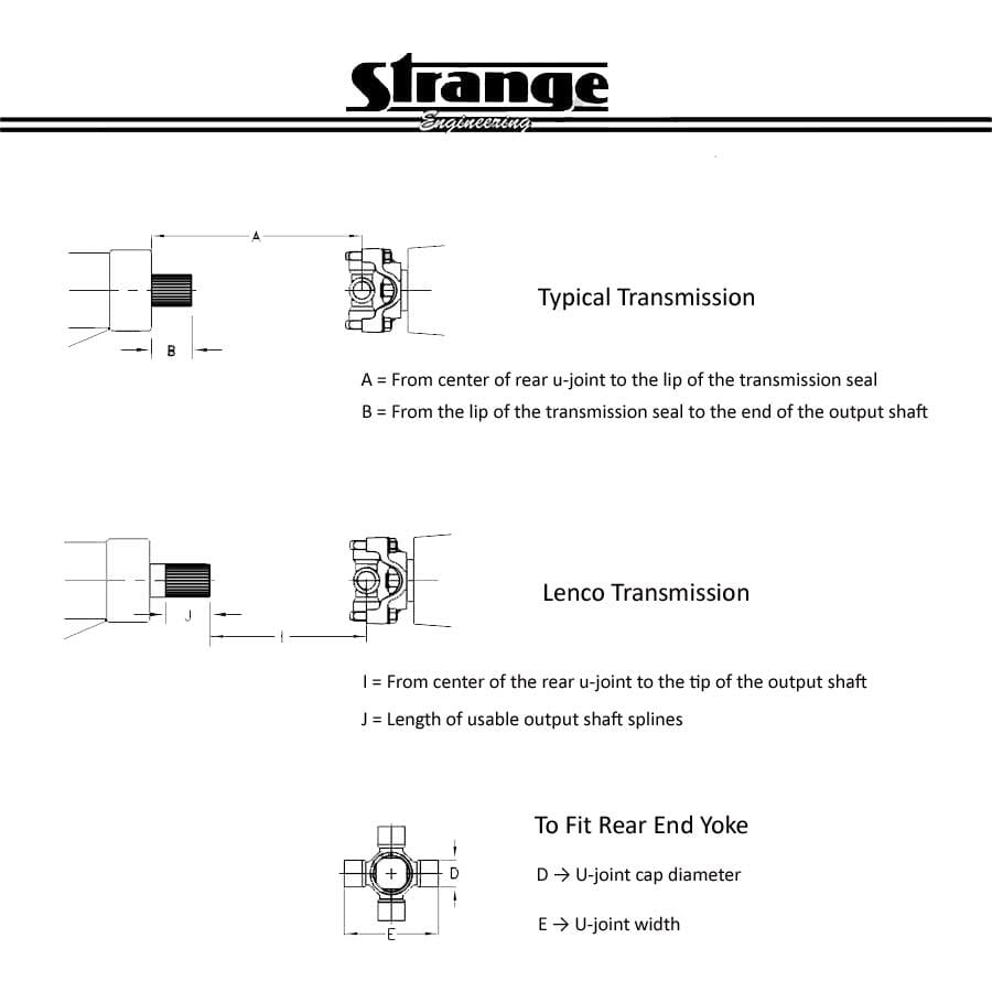 3″ Seamless Chrome Moly Driveshaft | Strange Forged 1350 Weld Ends & Spicer U-joints