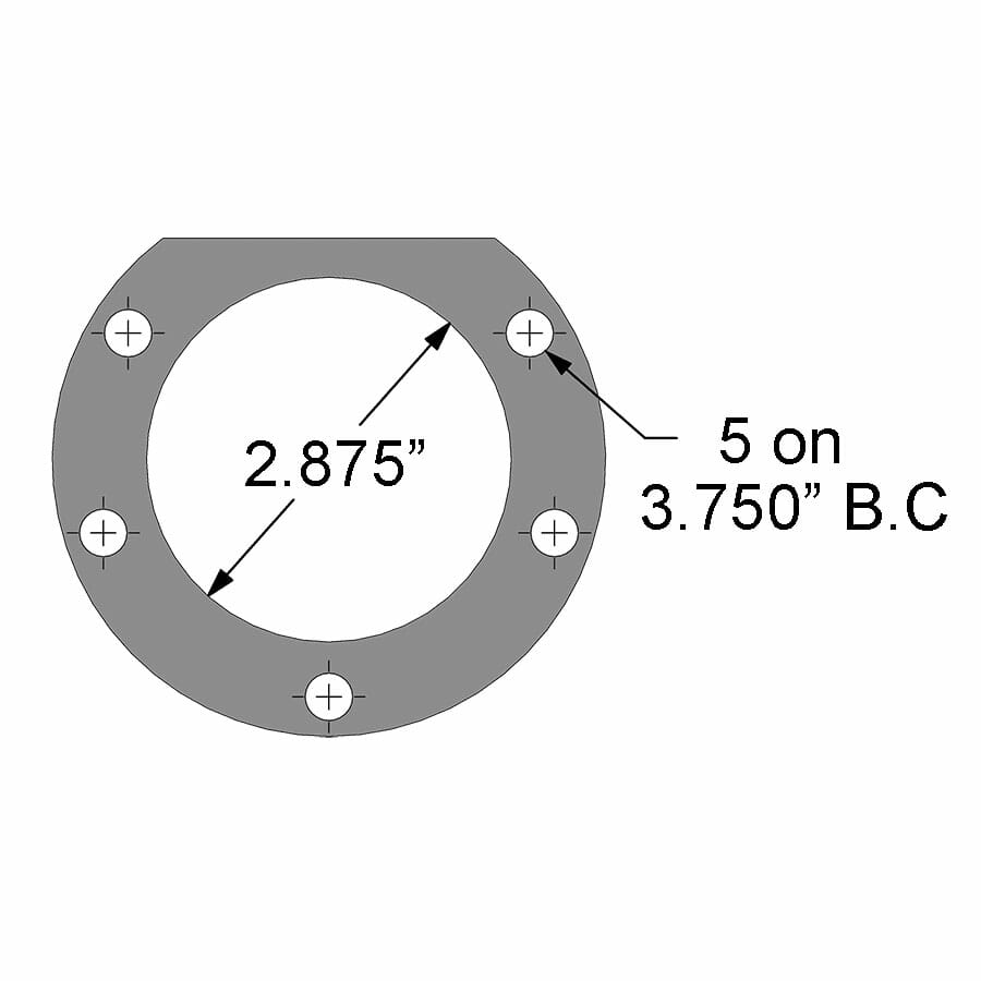 Mopar Old Style Axle Bearing & Plate – Each  For 2.875″ ID Mopar Housing End  Fits Axles With 1.5635″ Bearing Area