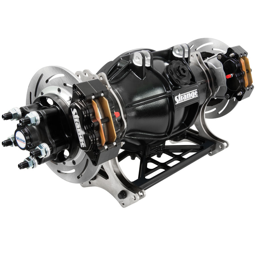 H1182-Strange Pro Mod Aluminum Housing 16", 17", 18", 19", 20", 21", 22", or 23" Four Link Centers Includes Stainless Steel Brake Kit