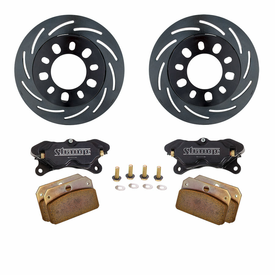 Pro II Steel Brake Completion Kit | For Strange P1020 Axle Package | 2 Pc Rotors, 4 Piston Calipers & DRM-35 Metallic Pads