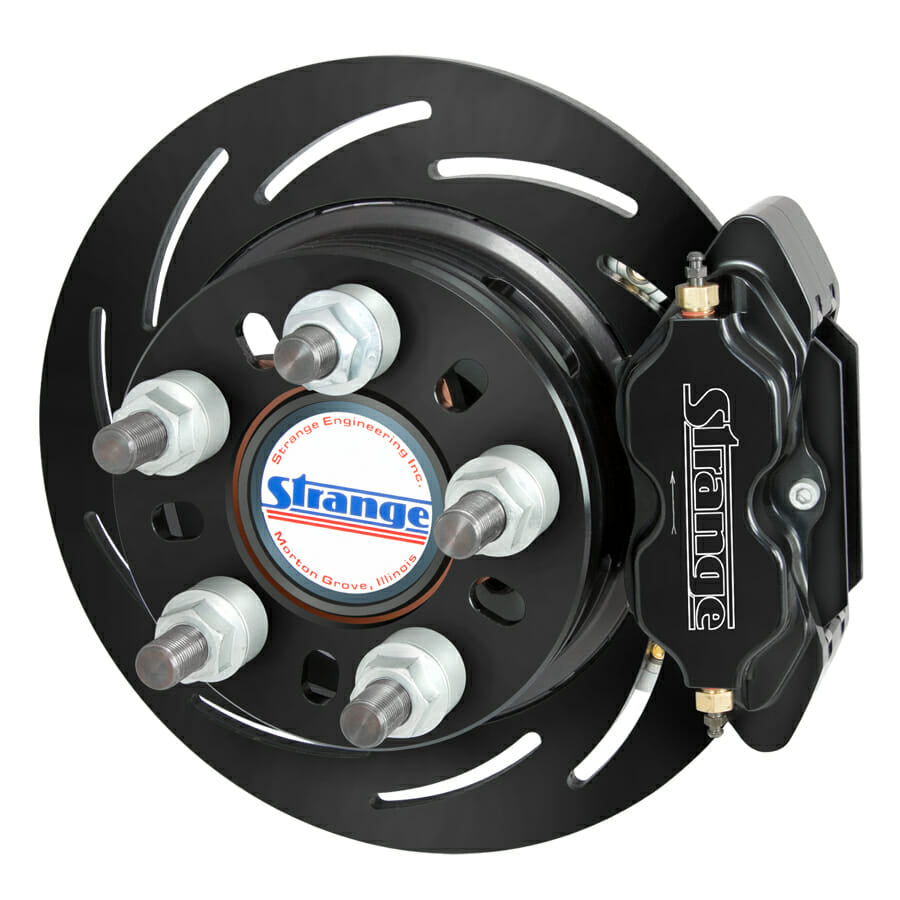 Strange Pro II Rear Brake Kit |  For 2015-2020 Mustang GT | 2 Pc Rotors, 4 Piston Calipers & DRM-35 Metallic Pads
