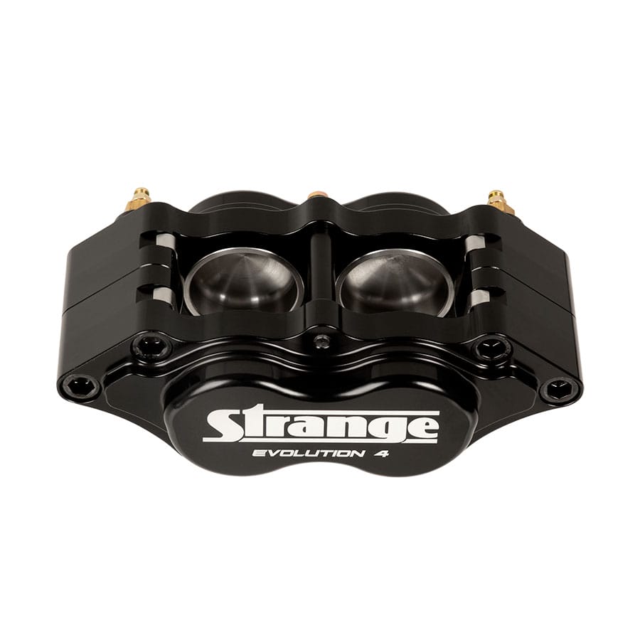 Strange Evolution Dynamic Drive Mount Front Brake Kit | For Strange Aluminum Struts – 4 3/4″ BC | Evolution S Rotors, 4 Piston Billet Evolution 4 Calipers | With DTC-30 Semi Metallic Pads