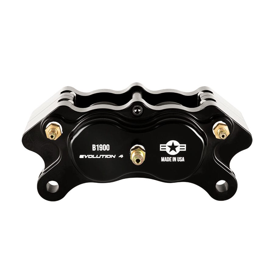 Strange Evolution Dynamic Drive Mount Front Brake Kit | For Strange Aluminum Struts – 4 3/4″ BC | Evolution S Rotors, 4 Piston Billet Evolution 4 Calipers | With DTC-30 Semi Metallic Pads