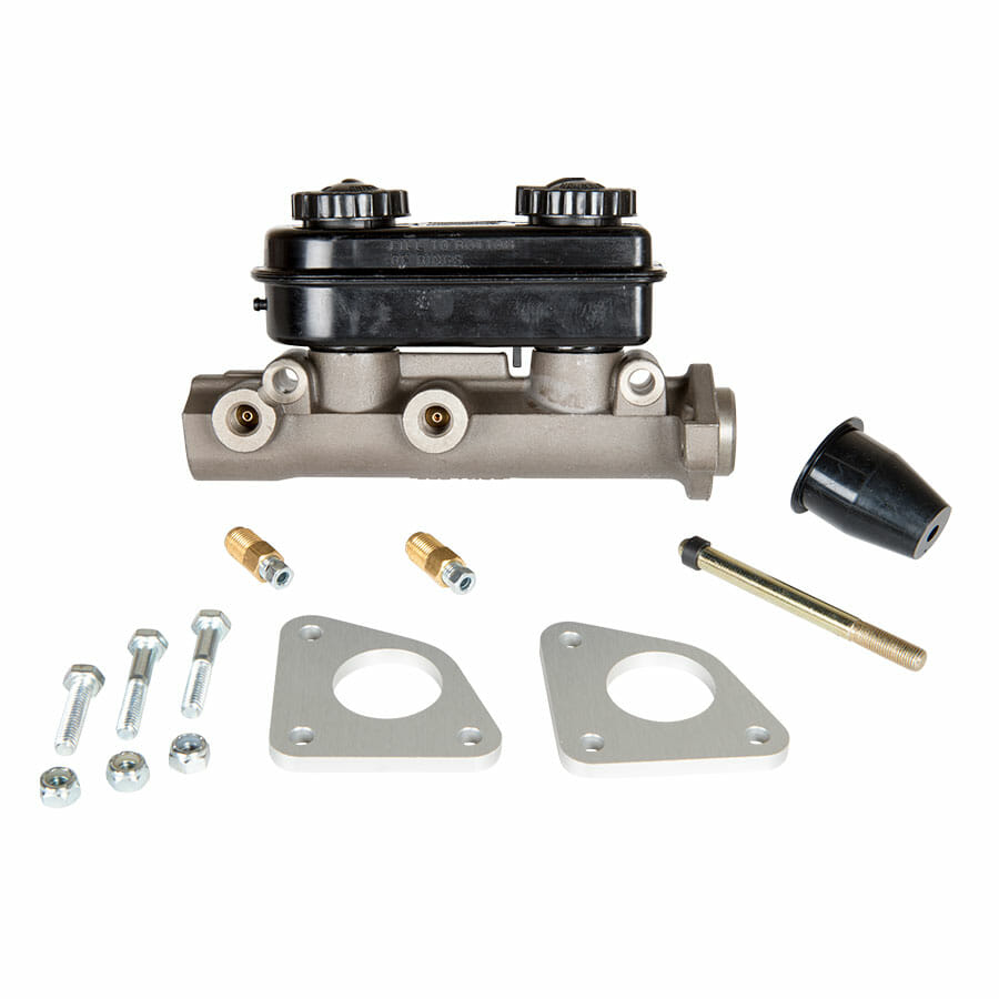 B3360-Dual Master Cylinder - 1.032" Bore  Includes Dust Boot, Pushrod, Fittings, &amp; Reinforcing Plates