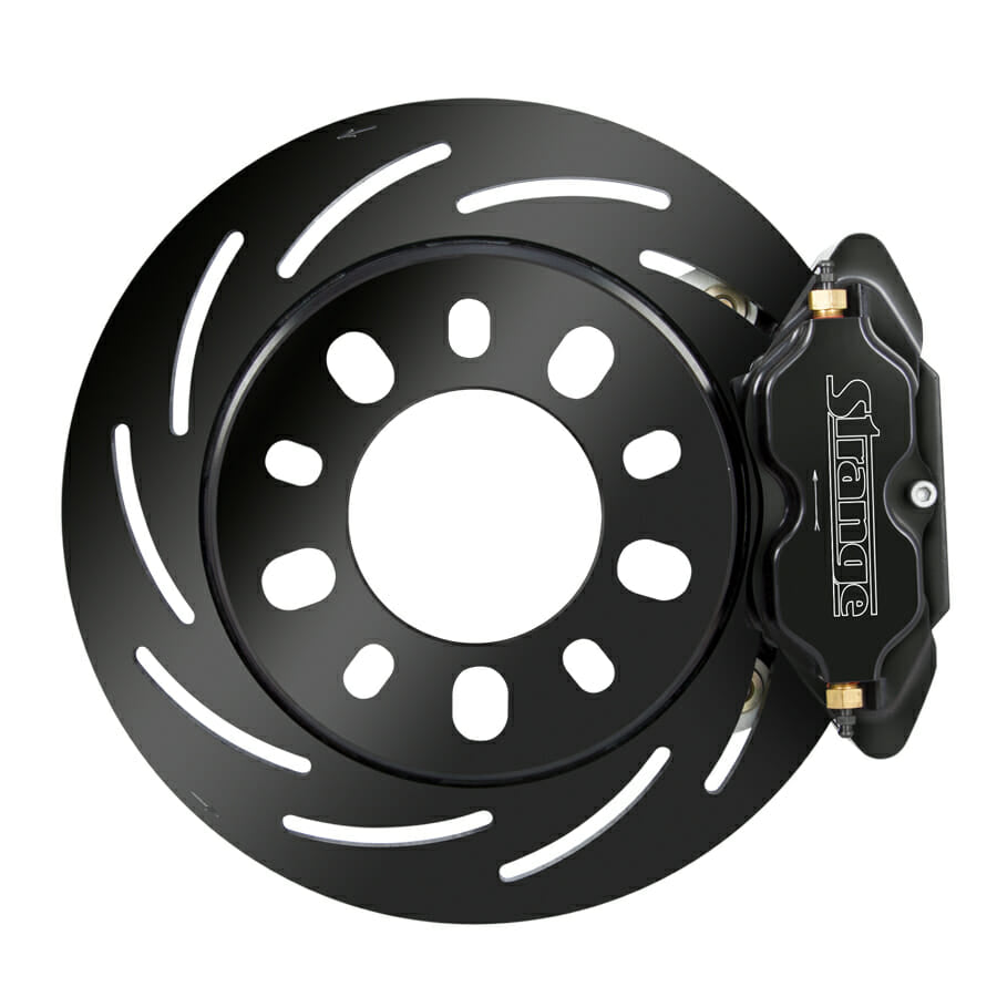 Strange Pro Series H/D Front Brake Kit | 2010-2015 Chevrolet Camaro – Reuses OEM Hubs | 1 Pc Rotors, 4 Piston Calipers & DTC-30 Semi Metallic Pads