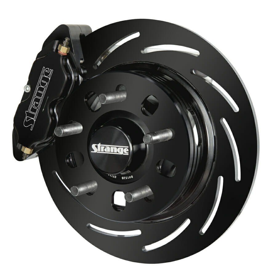 Strange Pro II H/D Front Brake Kit | 2015-2020 Ford Mustang – 4 1/2″ B.C. | 2 Pc Rotors, 4 Piston Calipers & DTC-30 Semi Metallic Pads