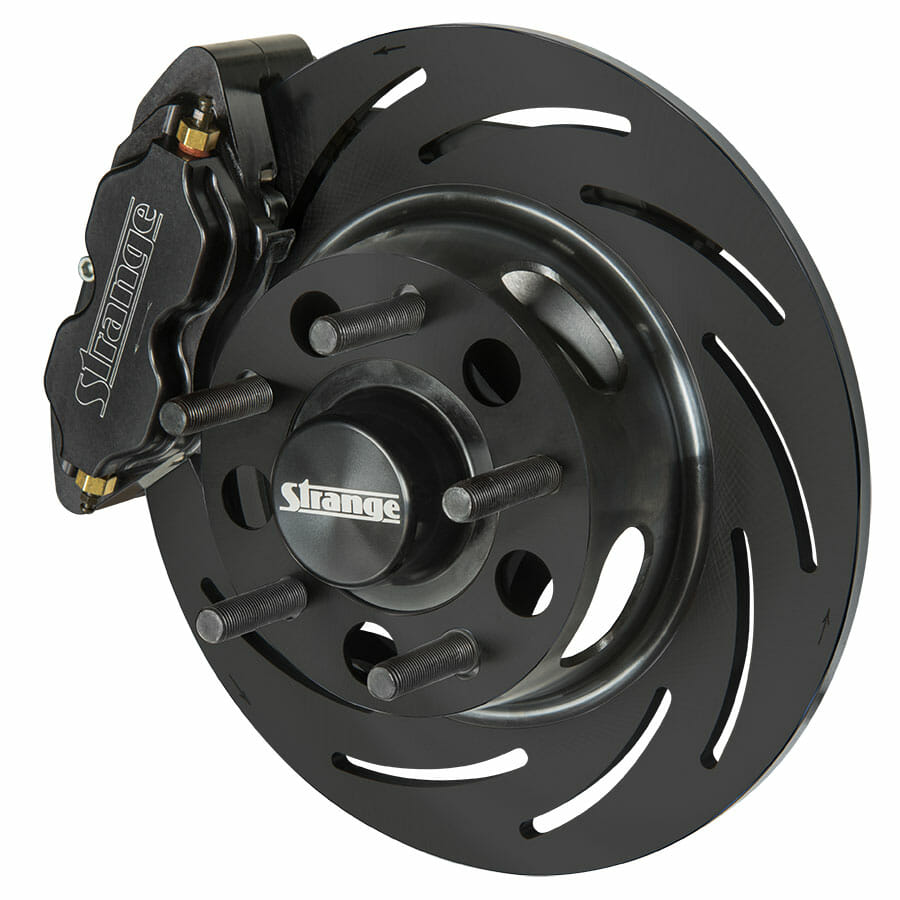 B4146WC-Strange Pro Series Front Brake Kit  1994-2004 Ford Mustang  4 Piston Calipers &amp; One Piece Slotted Rotors