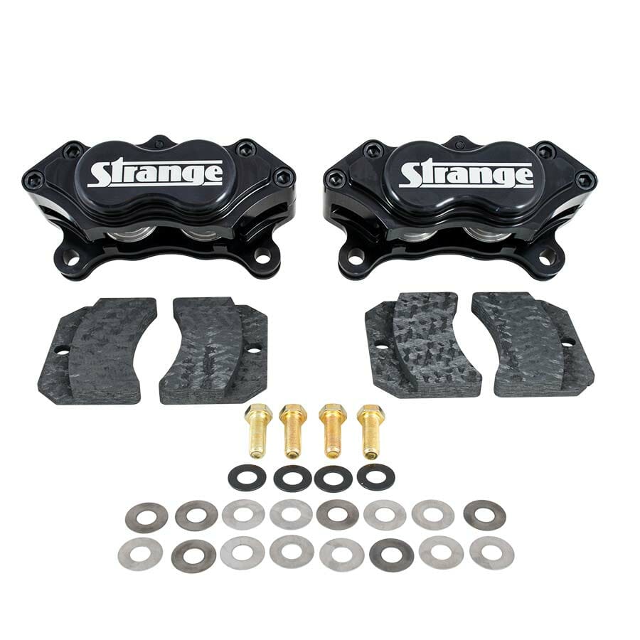 B5045-Pro Carbon Caliper Kit  With Carbon Brake Pads &amp; Mounting Bolts  For Floater Kits, Pro Mod Housings, &amp; Many Live Axles