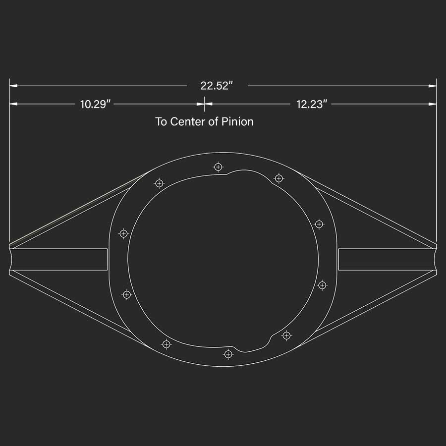 9″ Ford Housing Center  For Use With 3 1/4″ OD Tubing