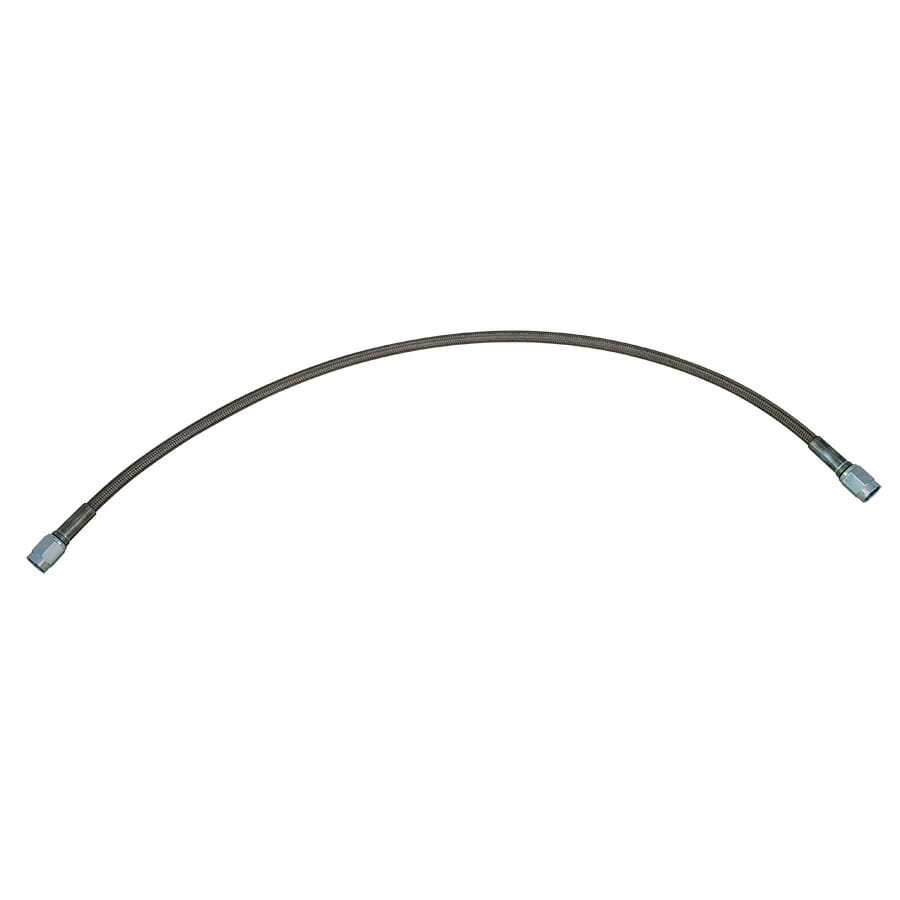 P2346-Braided Stainless Steel Brake Line - 24"  Teflon&reg; lined With Straight 3 AN Fittings
