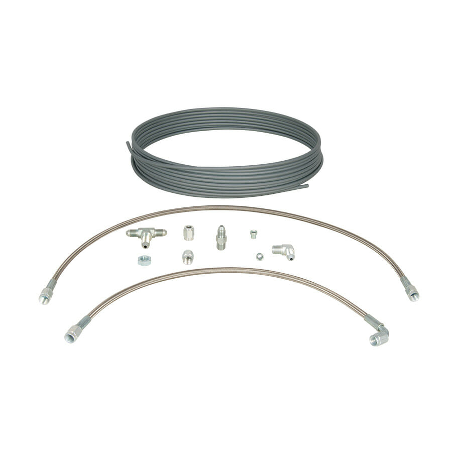P2382-Dragster Rear Plumbing Kit  With 3 AN Braided Stainless Steel Lines &amp; Fittings