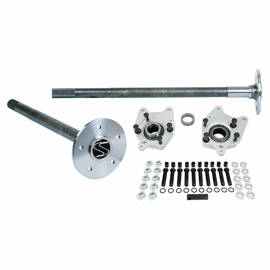 P3509F0558-Strange Alloy Axle Package  For 2005-2014 Mustang 8.8 Rear End  35 Spline Alloy Axles, C-Clip Eliminator Kit, &amp; 5/8" Stud Kit