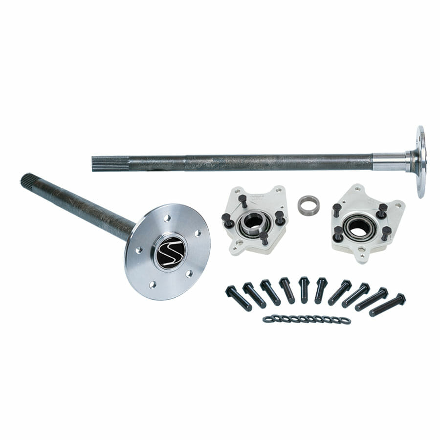 P3509F05-Strange Alloy Axle Package  For 2005-2014 Mustang 8.8 Rear End  35 Spline Alloy Axles, C-Clip Eliminator Kit, &amp; Wheel Studs