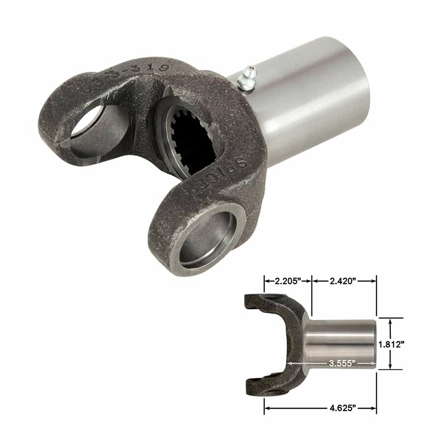 U1651-Spicer 1350 Series Transmission Yoke  Early Powerglide &amp; Lenco 16 Spline