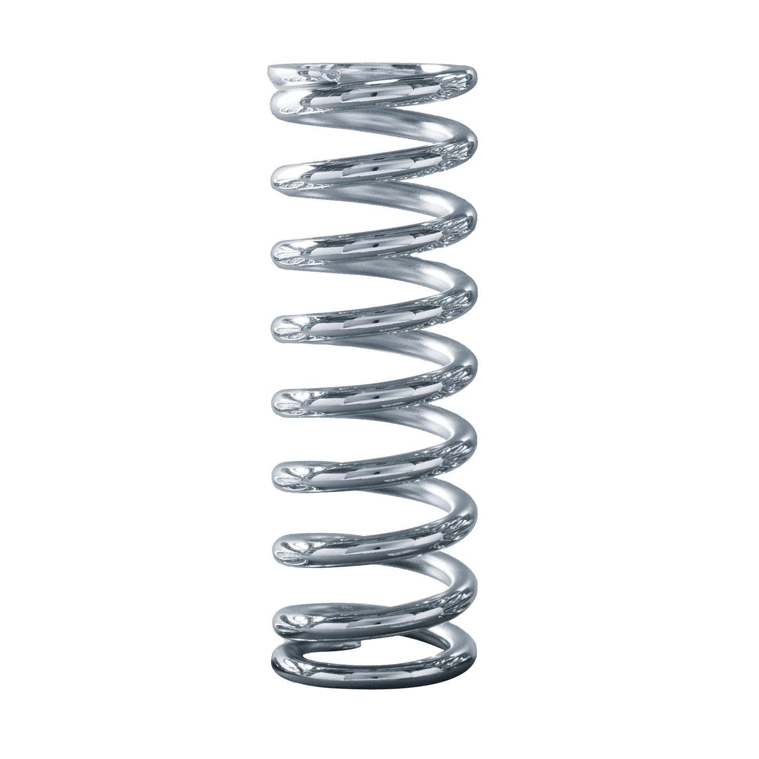 10CS150 Chrome Coil Spring, 8 in., 2-1/2 in. ID, 500 lbs/in.